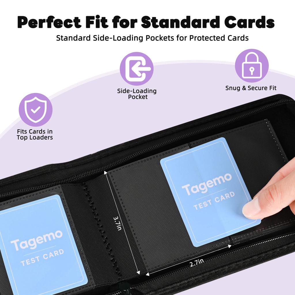 2-Pocket Mini Trading Card Binder with Fixed Pages – 80 Pockets | Tagemo