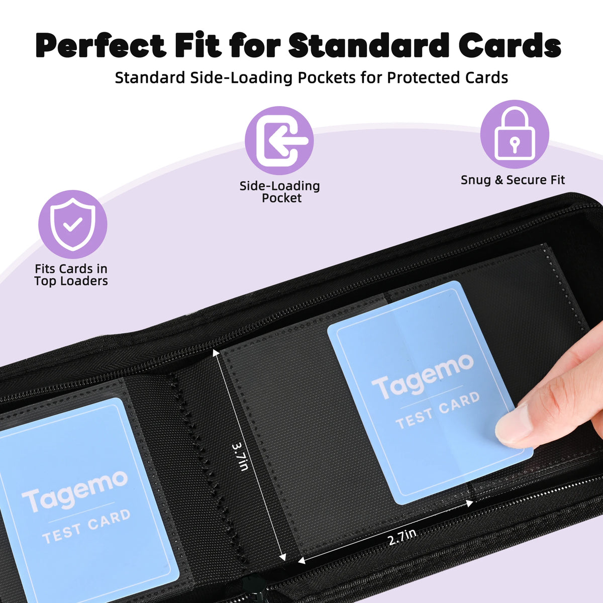 2-Pocket Mini Trading Card Binder with Fixed Pages – 80 Pockets | Tagemo