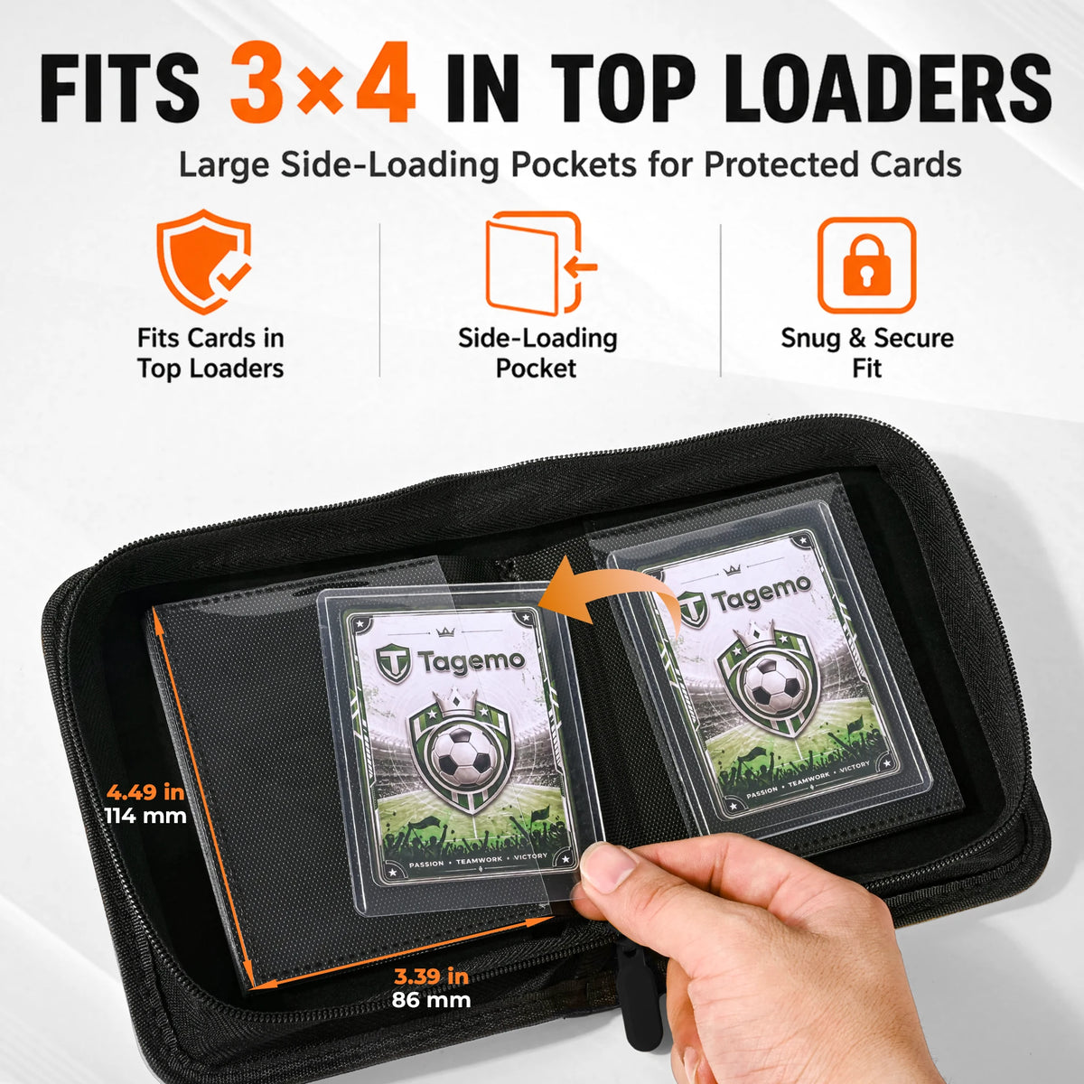 1-Pocket Mini Top Loader Binder with Fixed Pages – 40 Pockets | Tagemo