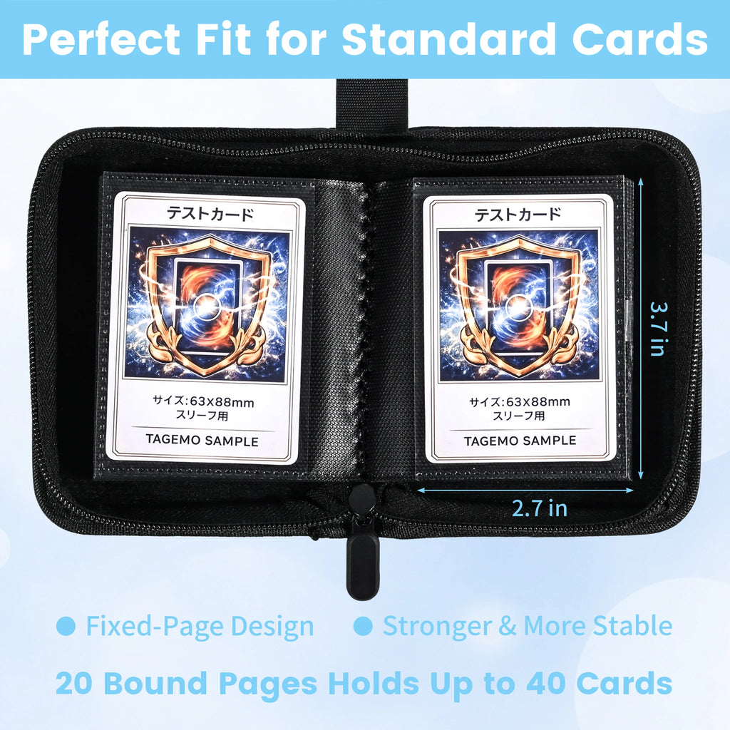 1-Pocket Mini Trading Card Binder with Fixed Pages – 40 Pockets | Tagemo