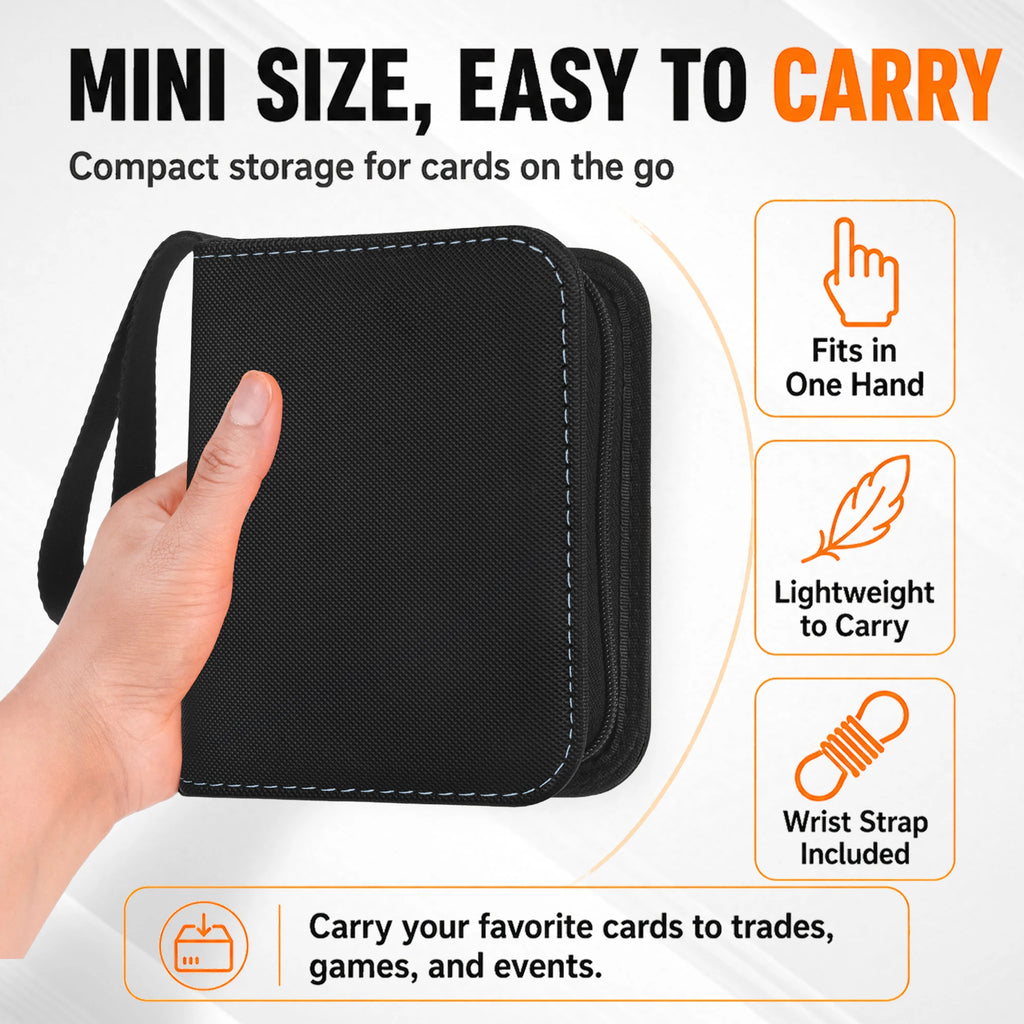 1-Pocket Mini Top Loader Binder with Fixed Pages – 40 Pockets | Tagemo