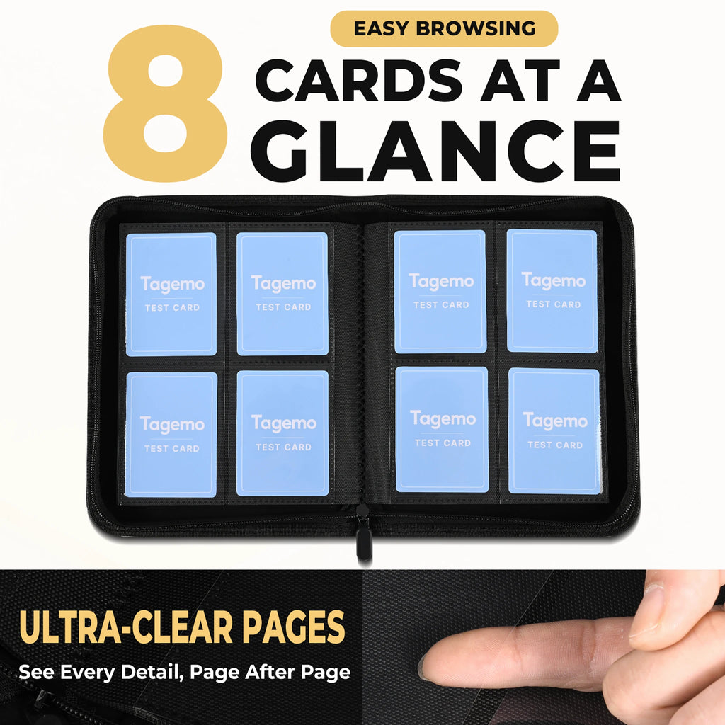 4-Pocket Mini Trading Card Binder with Fixed Pages – 160 Pockets | Tagemo