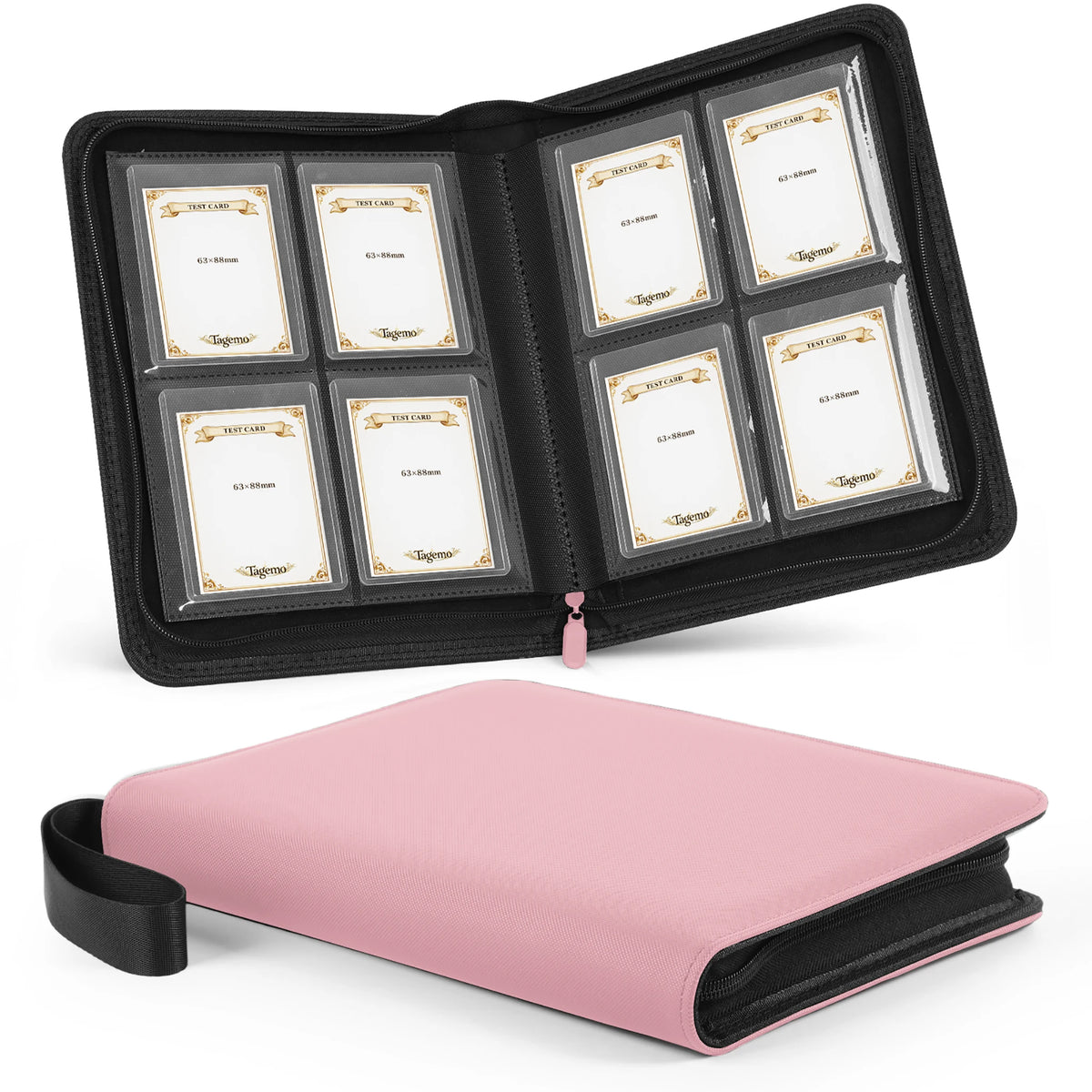 4-Pocket Top Loader Card Binder with Zipper – 128 Pockets | Tagemo