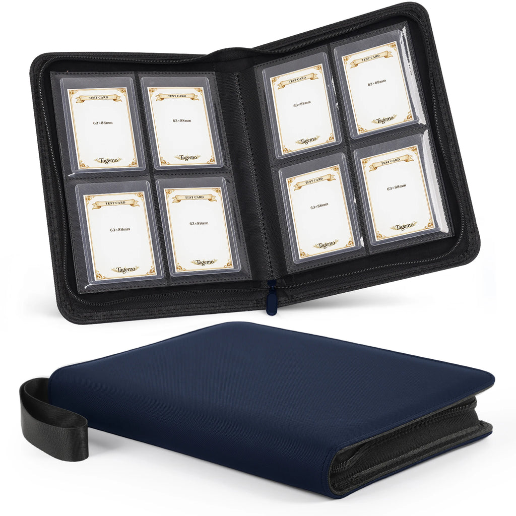 4-Pocket Top Loader Card Binder with Zipper – 128 Pockets | Tagemo