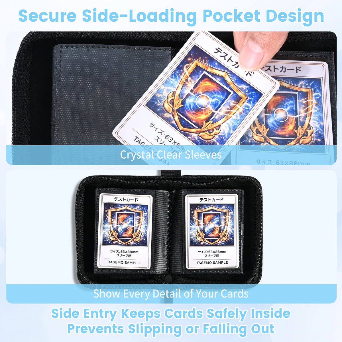 1-Pocket Mini Trading Card Binder with Fixed Pages – 40 Pockets | Tagemo