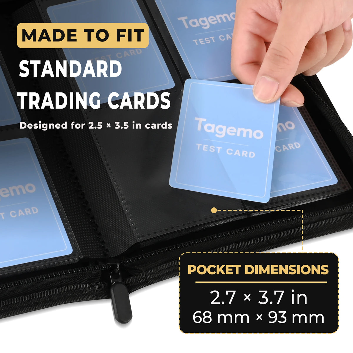 4-Pocket Mini Trading Card Binder with Fixed Pages – 160 Pockets | Tagemo