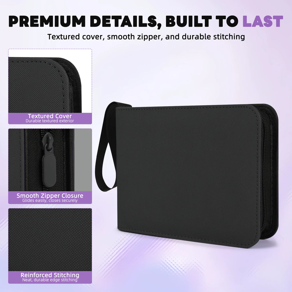 2-Pocket Mini Trading Card Binder with Fixed Pages – 80 Pockets | Tagemo