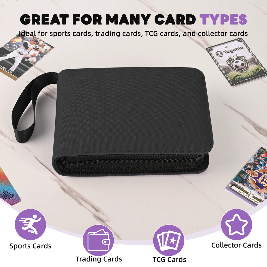 2-Pocket Mini Trading Card Binder with Fixed Pages – 80 Pockets | Tagemo