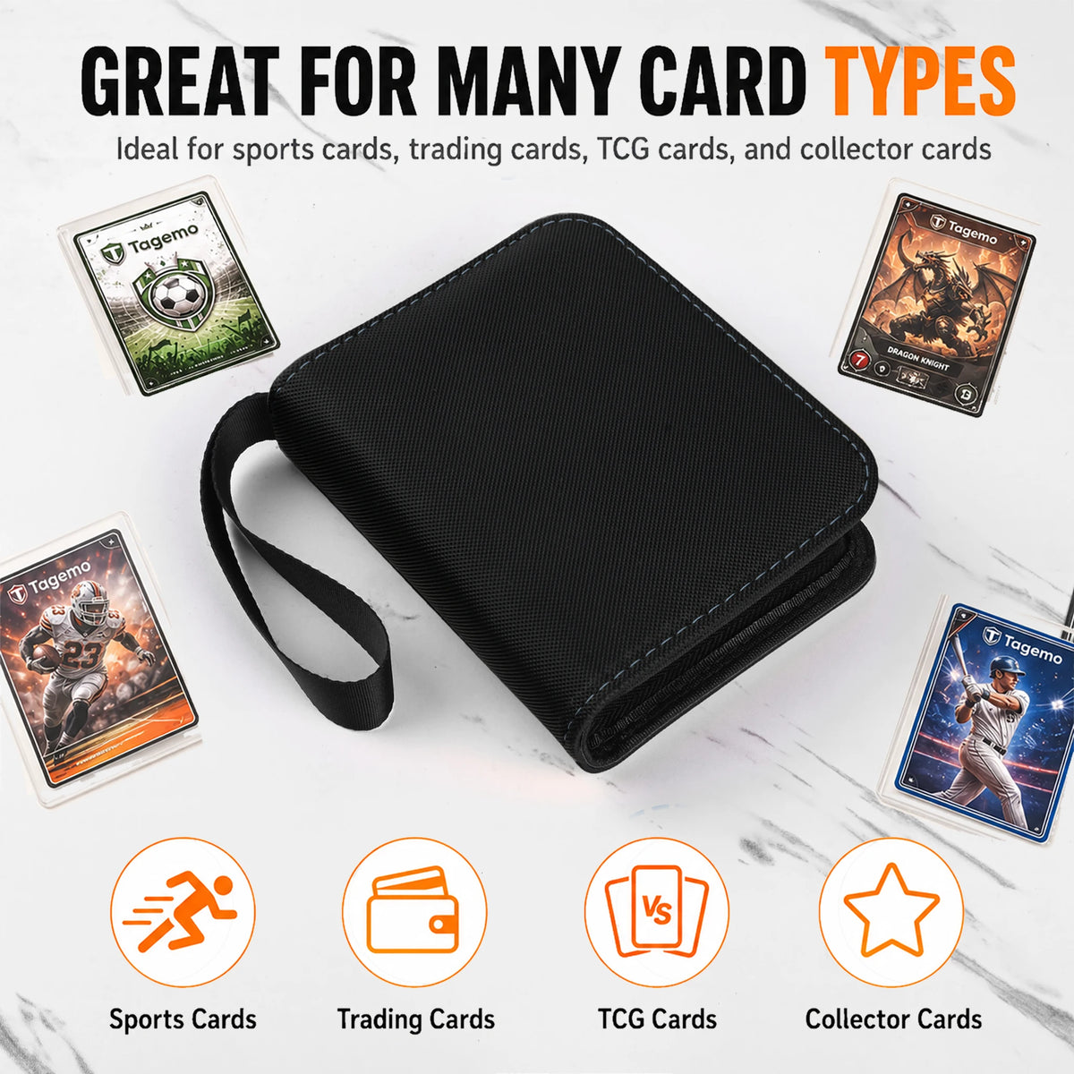 1-Pocket Mini Top Loader Binder with Fixed Pages – 40 Pockets | Tagemo