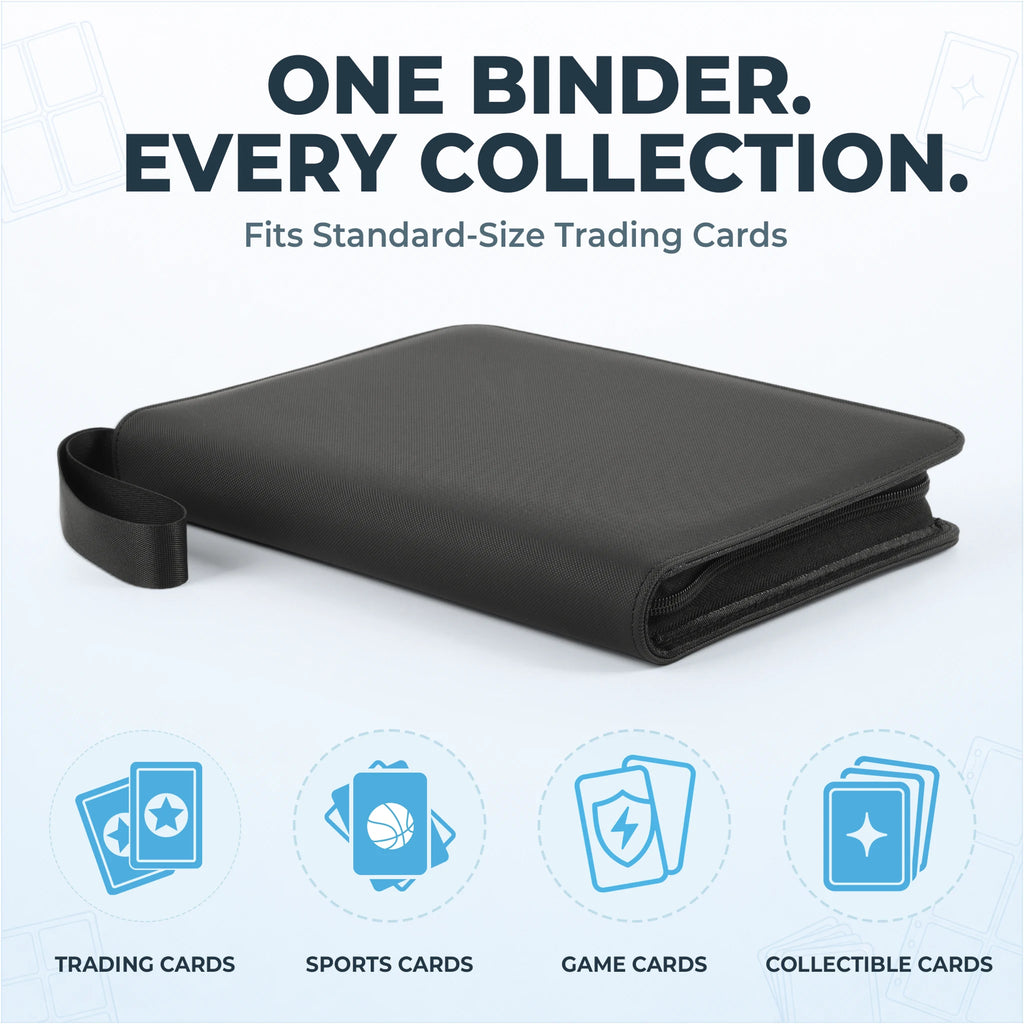 4-Pocket 3-Ring Card Binder with Zipper – 400 Pockets | Tagemo