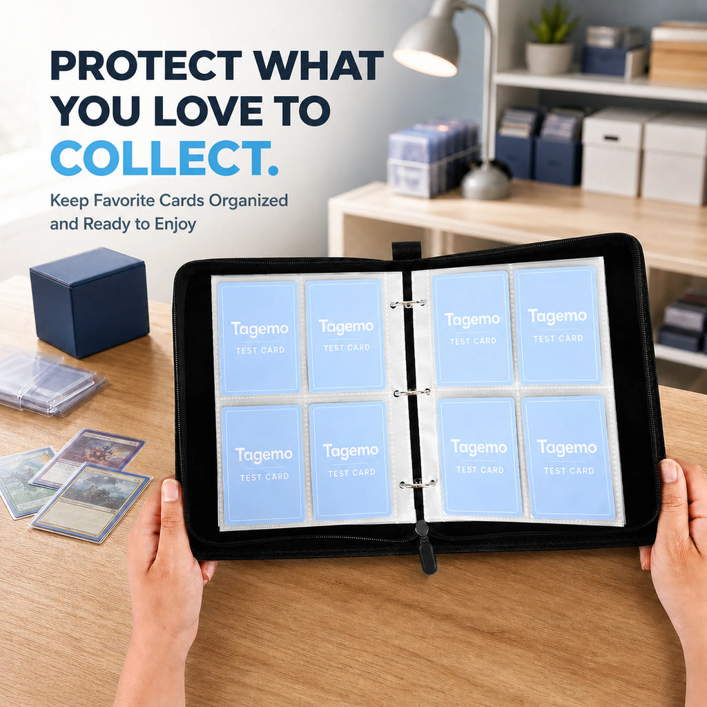 4-Pocket 3-Ring Card Binder with Zipper – 400 Pockets | Tagemo