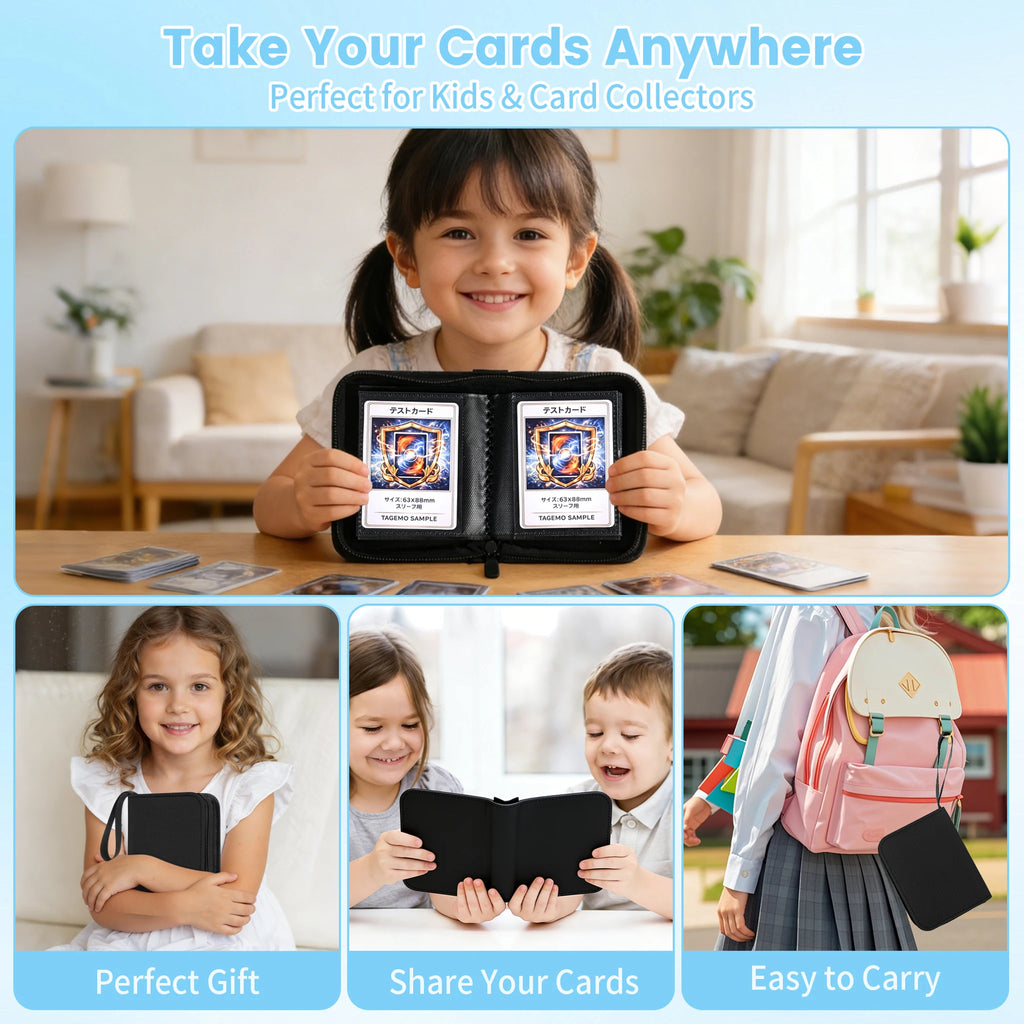 1-Pocket Mini Trading Card Binder with Fixed Pages – 40 Pockets | Tagemo