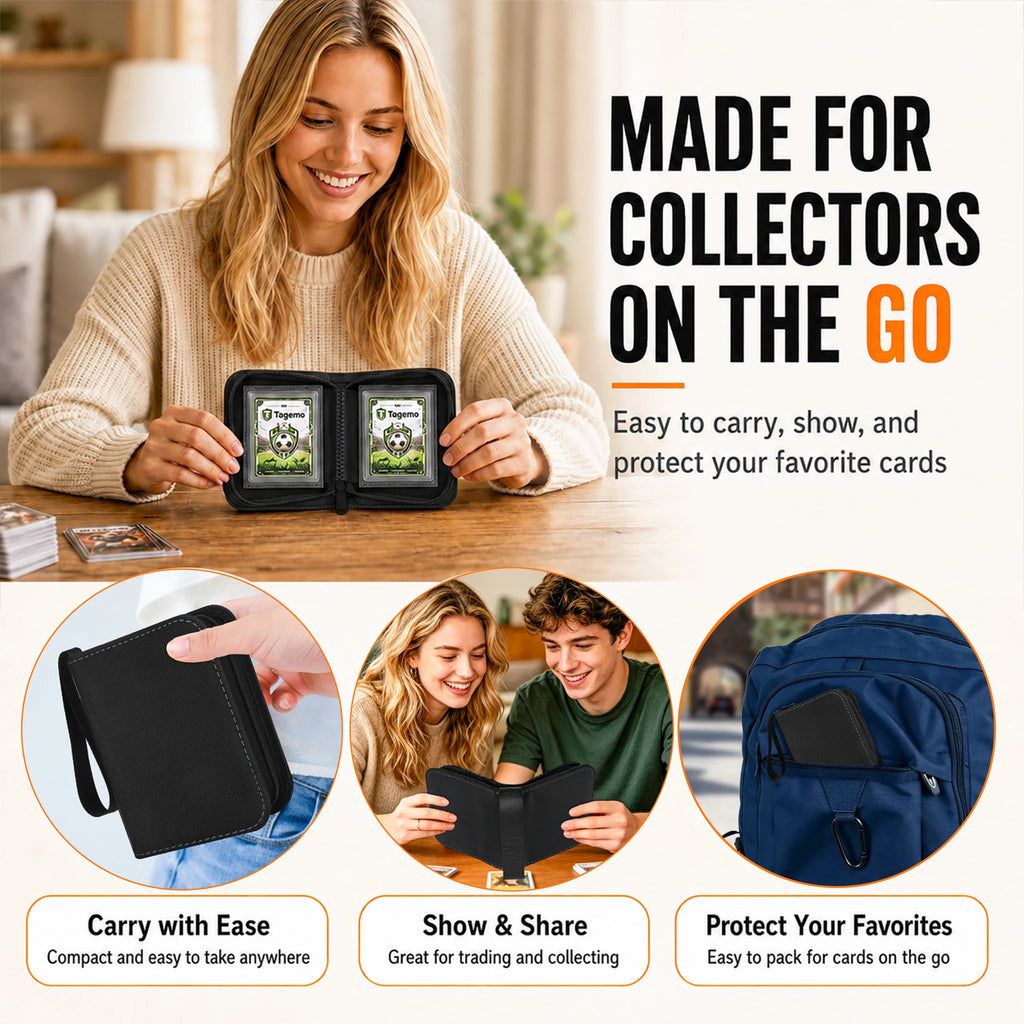 1-Pocket Mini Top Loader Binder with Fixed Pages – 40 Pockets | Tagemo