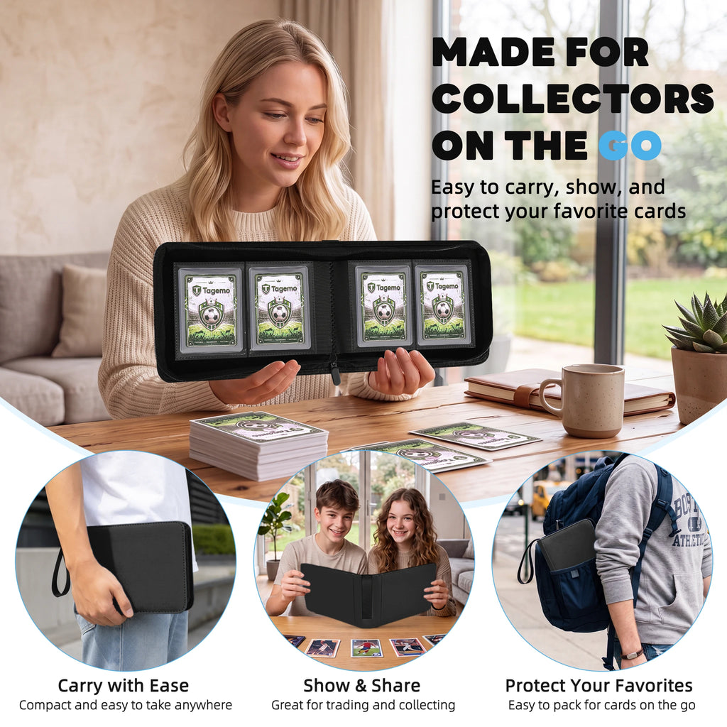 2-Pocket Top Loader Binder with Fixed Pages – 56 Pockets | Tagemo