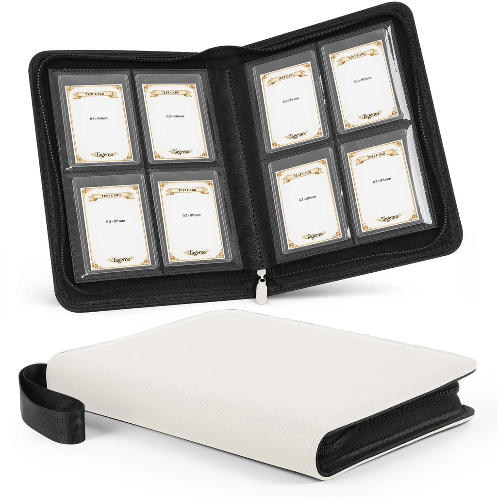 4-Pocket Top Loader Card Binder with Zipper – 128 Pockets | Tagemo