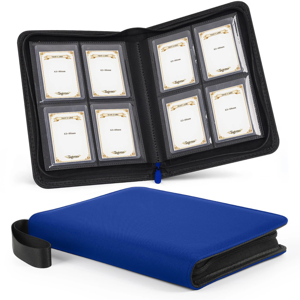 4-Pocket Top Loader Card Binder with Zipper – 128 Pockets | Tagemo