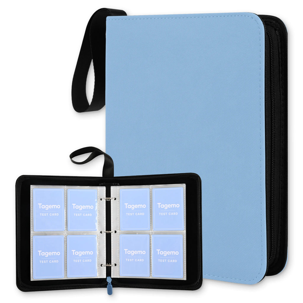 4-Pocket 3-Ring Card Binder with Zipper – 400 Pockets | Tagemo